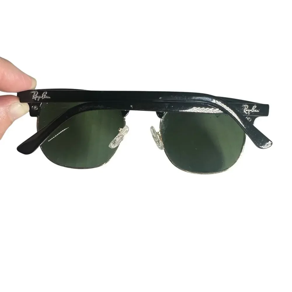 Ray-Ban Clubmaster Sunglasses Black Gold Vintage 21-145 frames only